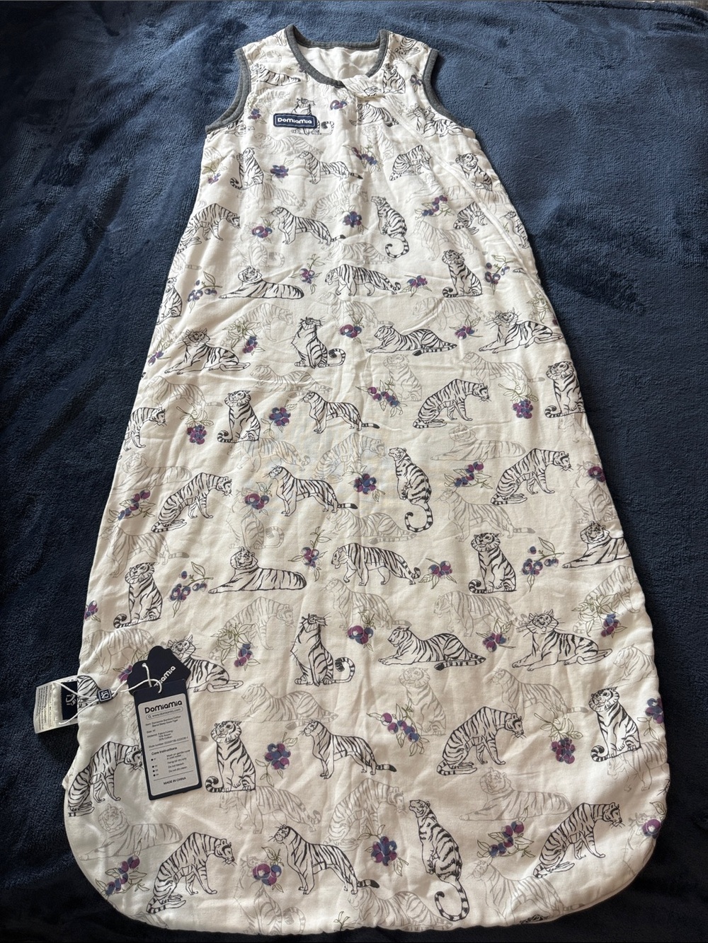 Domiamia Bamboo Cotton Blend Sleep Sack Tiger Print Medium
